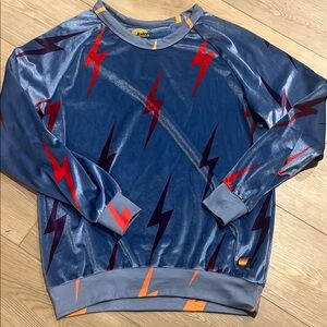 Aviator Nation Blue Lightning Bolt Sweater